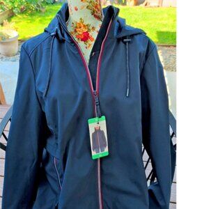 Tommy Hilfiger Women Windbreaker Hooded Jacket, Navy,  Sz.XL. NWT